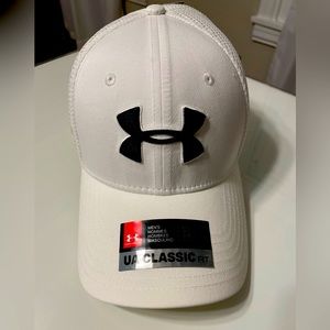 Under Armour Hat L/XL White Golf Performance Cap Fitted